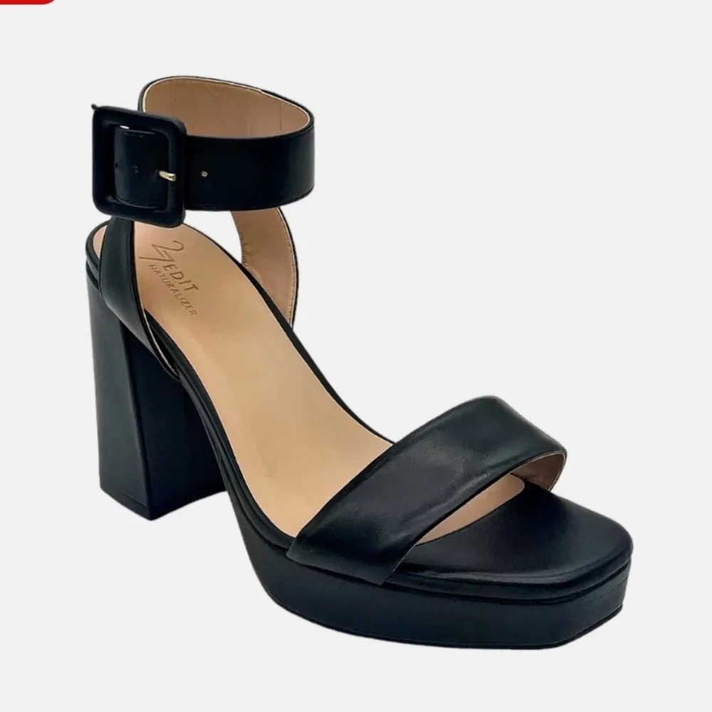 Naturalizer 27 Edit Jaselle Black Leather Heels
